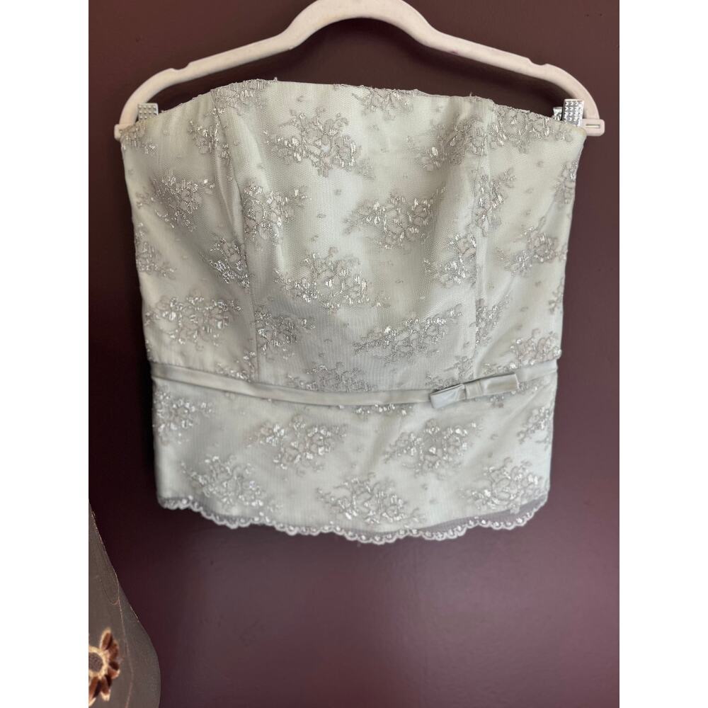 Mint Vintage Michalangelo Metallic embroidered corset top